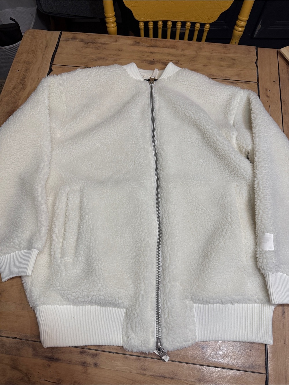 Fabletics Teddy Oversized Bomber Jacket Cozycore Athleisure Ski Lodge - Picture 5 of 8